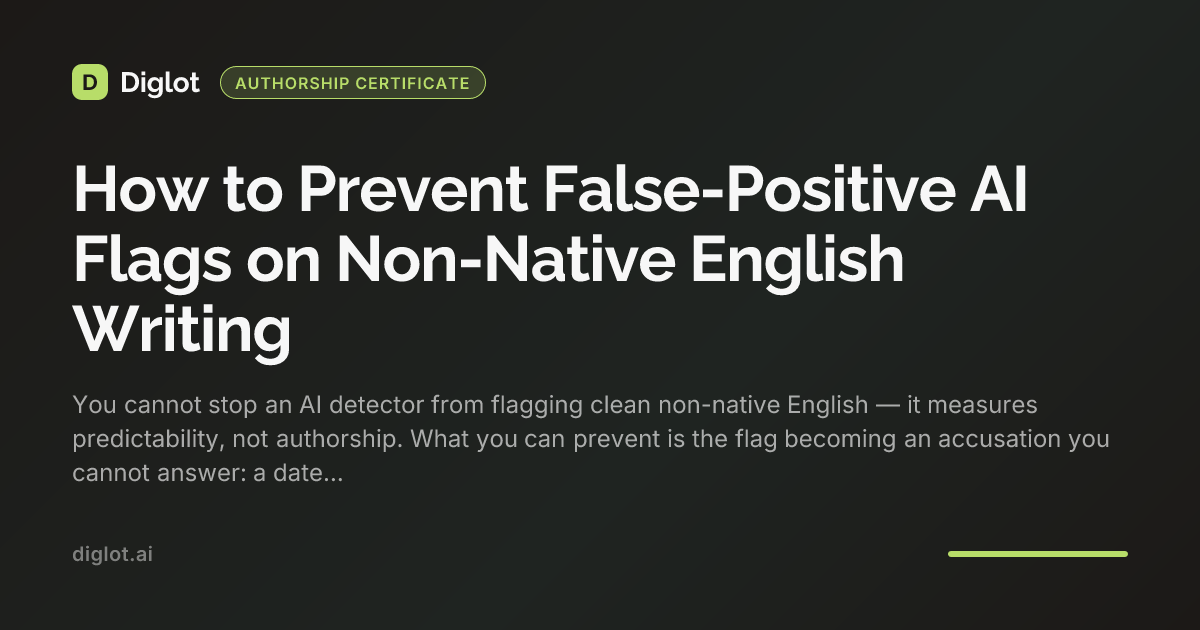 Diglot Insect AI Detectors Misread Non-Native English Writers | Diglot